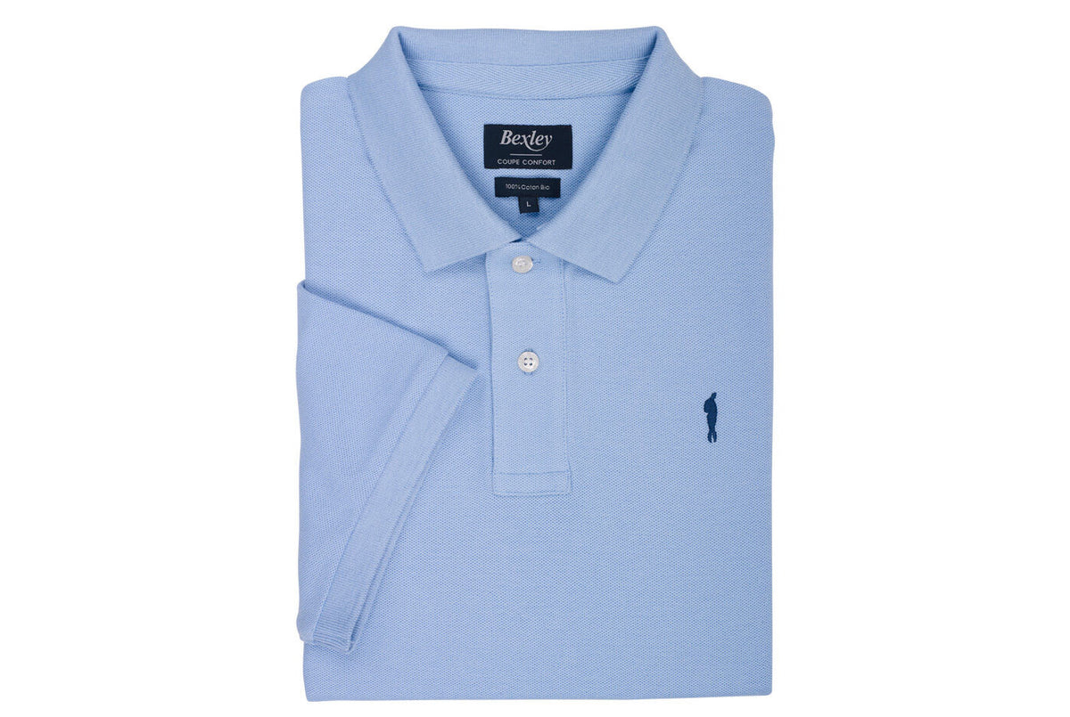 Polo homme Bleu ciel - Gareth- Coupe confort