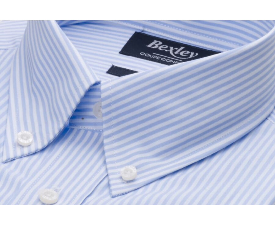 Chemise Marlon Bleu Océan Blanc