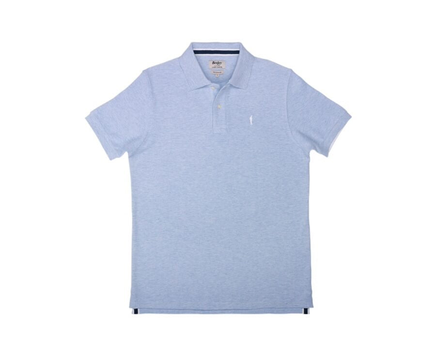 Polo Bleu Ciel Chiné homme - ANDY II - Coupe ajustée - Bexley