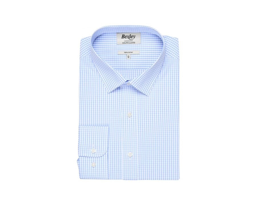 Chemise Alfiero Bleu Clair Blanc