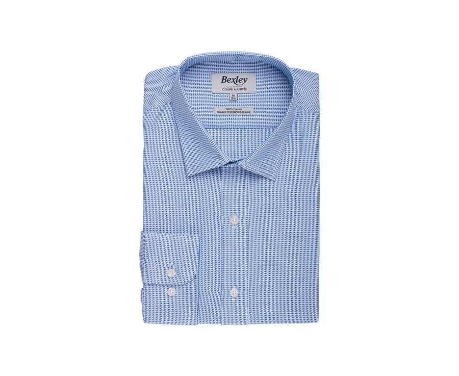 Chemise Sylvénias Bleu Océan Blanc