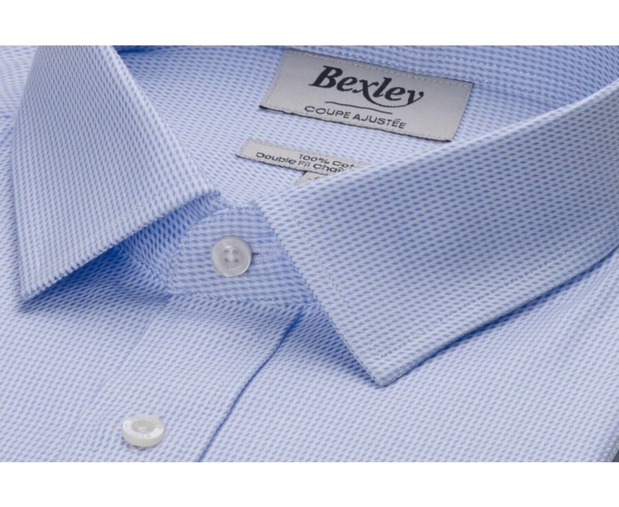 Chemise Sylvénias Blanc Bleu Clair