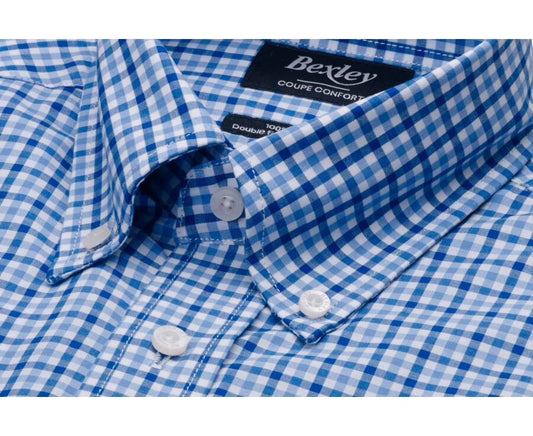 Chemise Cullen Blanc Bleu Ciel