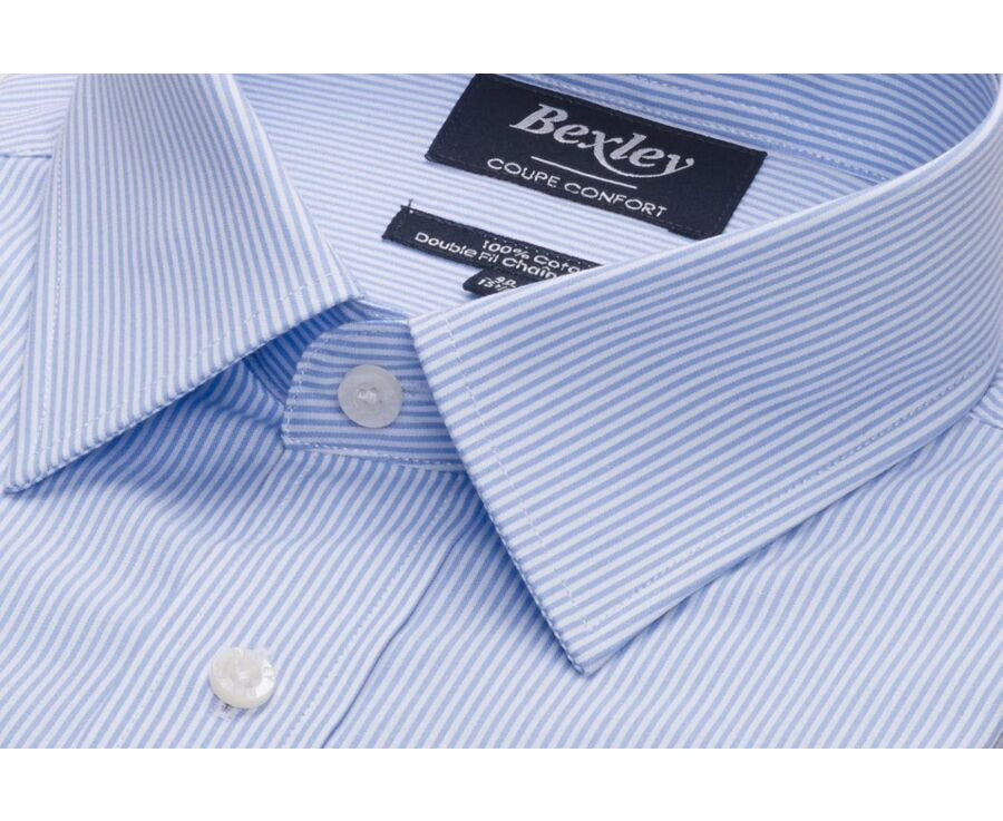 Chemise Augustin Bleu Clair Blanc