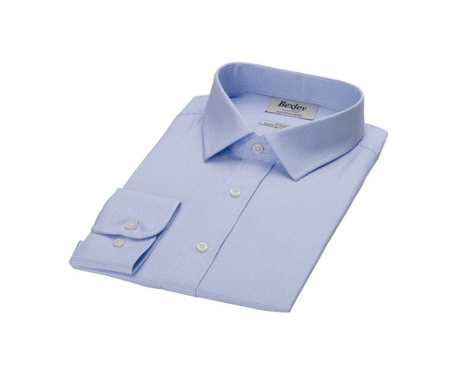 Chemise Sylvénias Blanc Bleu Clair