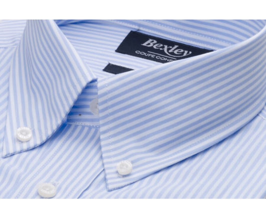 Chemise Marlon Bleu Clair et Blanc