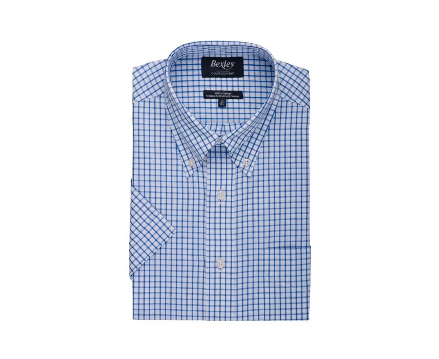 Chemise Grayson MC Bleu Blanc