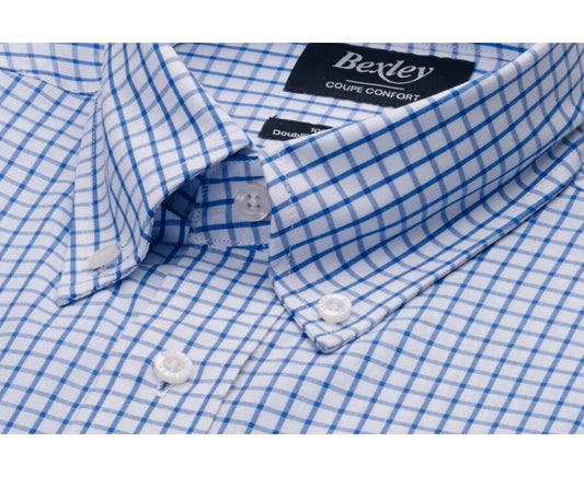 Chemise Grayson MC Bleu Blanc