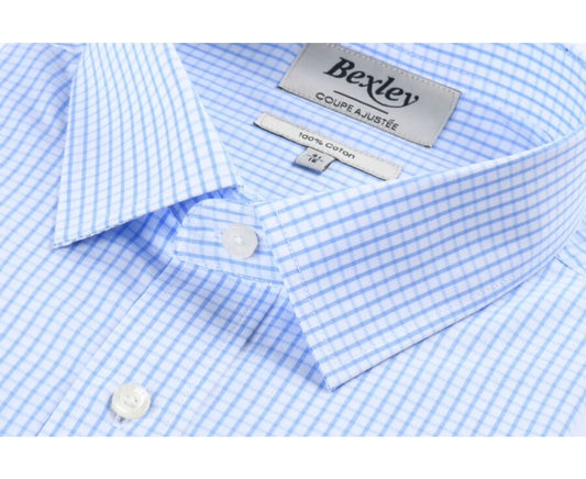 Chemise Alfiero Bleu Clair Blanc