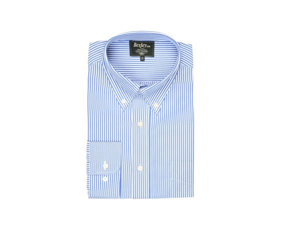 Chemise Marlon Bleu Océan Blanc