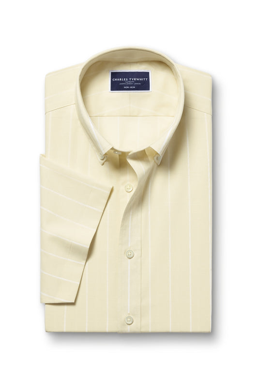 Chemise coupe slim en twill à motif carreaux, couleur gris argenté - Charles Tyrwhitt